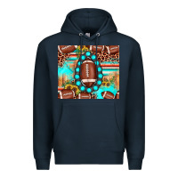 Navy football leopard turquoise gemstone sunflower Premium Hoodie - JahusDesignShop