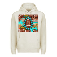 Oatmeal Heather football leopard turquoise gemstone sunflower Premium Hoodie - JahusDesignShop