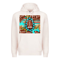 Pale Pink football leopard turquoise gemstone sunflower Premium Hoodie - JahusDesignShop