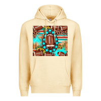 Pina Colada football leopard turquoise gemstone sunflower Premium Hoodie - JahusDesignShop