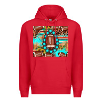 Red football leopard turquoise gemstone sunflower Premium Hoodie - JahusDesignShop