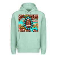 Seafoam football leopard turquoise gemstone sunflower Premium Hoodie - JahusDesignShop
