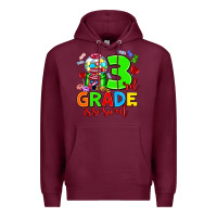 Burgundy 3 rd grade is so sweet Premium Hoodie - AdoDesignShop