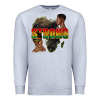 Heather Grey strong with glitter Premium Sweatshirt - texasbilliewilder