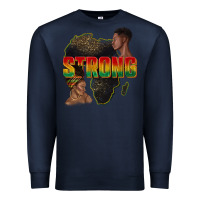 Navy strong with glitter Premium Sweatshirt - texasbilliewilder