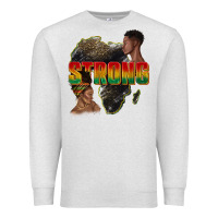 Oatmeal Heather strong with glitter Premium Sweatshirt - texasbilliewilder