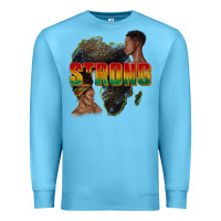 Ocean Blue strong with glitter Premium Sweatshirt - texasbilliewilder