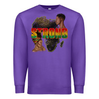 Purple strong with glitter Premium Sweatshirt - texasbilliewilder