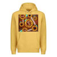 Antique Gold football leopard sunflower Premium Hoodie - JahusDesignShop