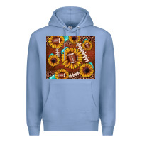 Colony Blue football leopard sunflower Premium Hoodie - JahusDesignShop