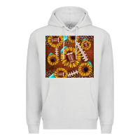 Dove Grey football leopard sunflower Premium Hoodie - JahusDesignShop