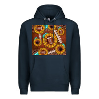 Navy football leopard sunflower Premium Hoodie - JahusDesignShop