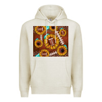 Oatmeal Heather football leopard sunflower Premium Hoodie - JahusDesignShop