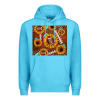 Ocean Blue football leopard sunflower Premium Hoodie - JahusDesignShop