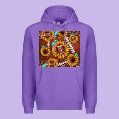 Football Leopard Sunflower Premium Hoodie Designed By Jahusdesignshop
