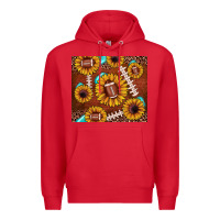 Red football leopard sunflower Premium Hoodie - JahusDesignShop