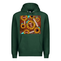 Sports Green football leopard sunflower Premium Hoodie - JahusDesignShop