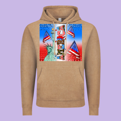 American Flag  And America Vintage Hoodie Designed By Adodesignshop