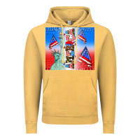 Vintage Mustard american flag  and america Vintage Hoodie - AdoDesignShop