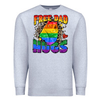 Heather Grey free dad hugs Premium Sweatshirt - Zillion Design Studio