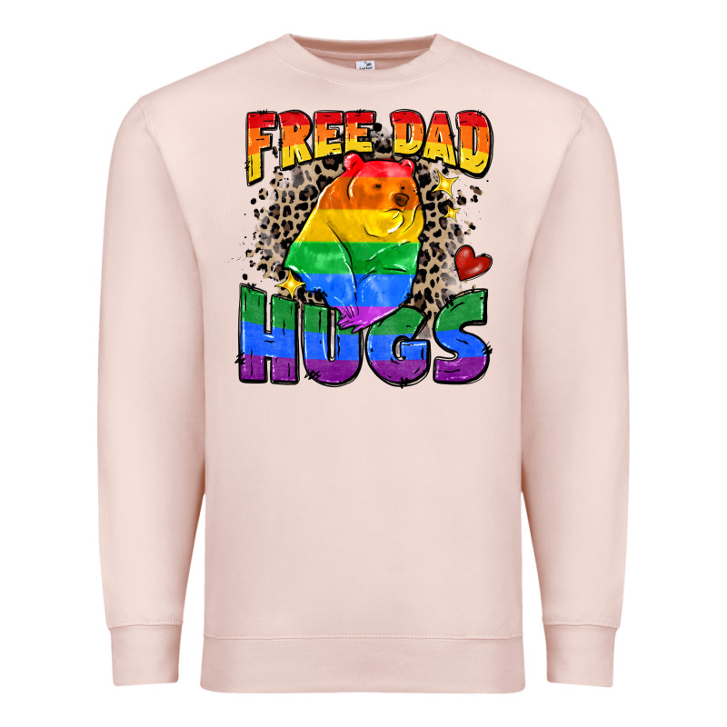 Free Dad Hugs Premium Sweatshirt by Zillion Design Studio | Teevron