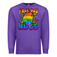 Purple free dad hugs Premium Sweatshirt - Zillion Design Studio