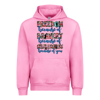 Fuchsia Pink freedom because of bravery because of selflessness because of you Urban Hoodie - JahusDesignShop