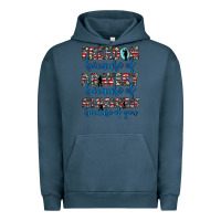 Pigment Midnight Navy freedom because of bravery because of selflessness because of you Urban Hoodie - JahusDesignShop