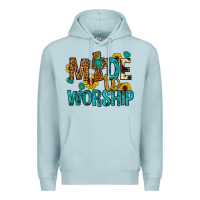 Blue Mist made to worship Premium Hoodie - Artiststas