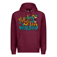 Burgundy made to worship Premium Hoodie - Artiststas