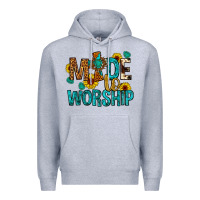 Heather Grey made to worship Premium Hoodie - Artiststas