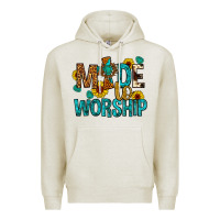Oatmeal Heather made to worship Premium Hoodie - Artiststas