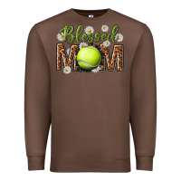 Chestnut blessed mom with tennis and daisy Premium Sweatshirt - texasbilliewilder