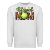Oatmeal Heather blessed mom with tennis and daisy Premium Sweatshirt - texasbilliewilder
