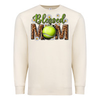 Sandshell blessed mom with tennis and daisy Premium Sweatshirt - texasbilliewilder