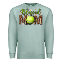 Seafoam blessed mom with tennis and daisy Premium Sweatshirt - texasbilliewilder