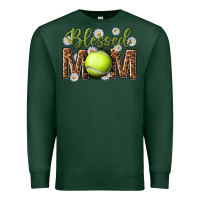 Sports Green blessed mom with tennis and daisy Premium Sweatshirt - texasbilliewilder