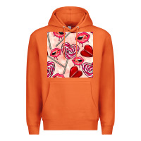 Carrot valentines day lollipops and lips seamless pattern Premium Hoodie - BundleAndBundleShop