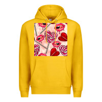 Lemon valentines day lollipops and lips seamless pattern Premium Hoodie - BundleAndBundleShop