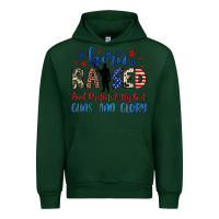 Forest Green born raised and protected by god guns and glory Urban Hoodie - JahusDesignShop