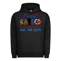 Pigment Black born raised and protected by god guns and glory Urban Hoodie - JahusDesignShop