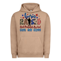 Pigment Burro born raised and protected by god guns and glory Urban Hoodie - JahusDesignShop