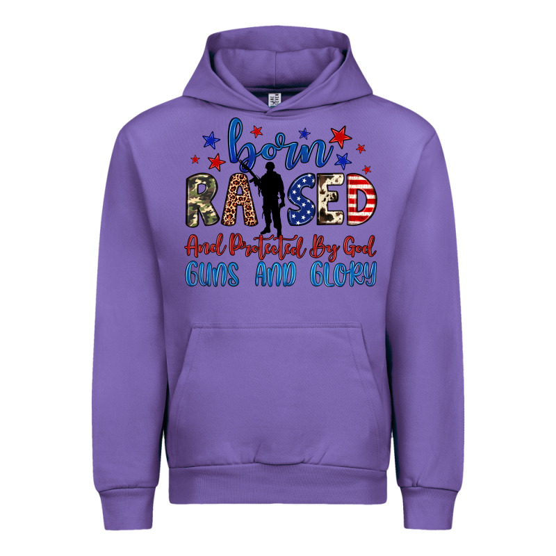 Born Raised And Protected By God Guns And Glory Urban Hoodie by JahusDesignShop | Teevron