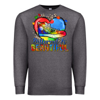 Charcoal Heather different is beautiful Premium Sweatshirt - Zillion Design Studio