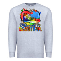 Heather Grey different is beautiful Premium Sweatshirt - Zillion Design Studio