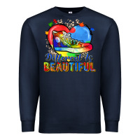 Navy different is beautiful Premium Sweatshirt - Zillion Design Studio