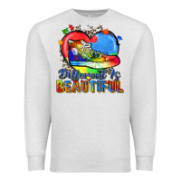 Oatmeal Heather different is beautiful Premium Sweatshirt - Zillion Design Studio