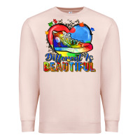 Pale Pink different is beautiful Premium Sweatshirt - Zillion Design Studio