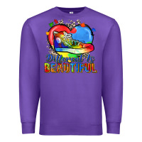 Purple different is beautiful Premium Sweatshirt - Zillion Design Studio