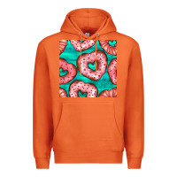 Carrot valentines day heart donuts seamless pattern Premium Hoodie - BundleAndBundleShop